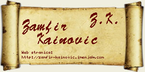 Zamfir Kainović vizit kartica